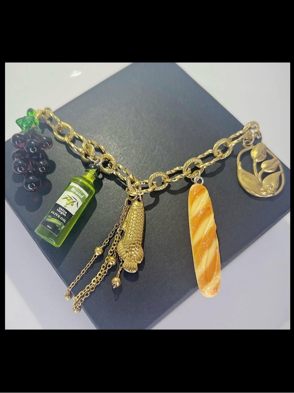 Offerings Food Charm Necklace 18k Gold